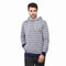 COUP Men's Slim Fit Striped Hoodie with Long Sleeves and Kangaroo Pockets