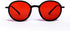 Vegas V2038 Round Sunglasses With Modern Design And Metal Frame For Unisex - Red