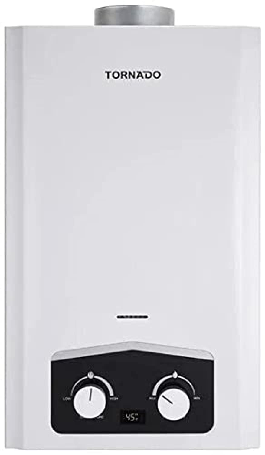 Tornado Gas Water Heater 10 Litre Digital - For Natural Gas, White (Model GH-MP10N-A)