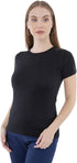 Carina Women's Basic Short Sleeve Round Neck Viscose Undershirt