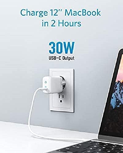 شاحن أنكر USB-C باور بورت III ميني بقوة 30 واط | شاحن نوع C بتقنية Power IQ 3.0 لأجهزة iPhone و iPad و MacBook و Galaxy و Pixel والمزيد