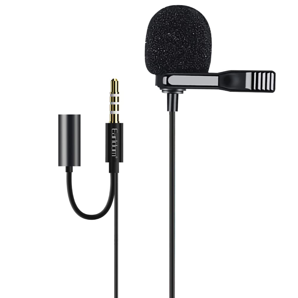 Earldom ET-E38 3.5mm Mini Microphone with Clip - Black