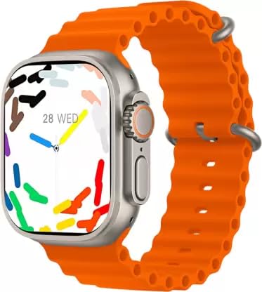 HK9 Ultra2 Smartwatch with Dual Strap (Orange) AMOLED Screen