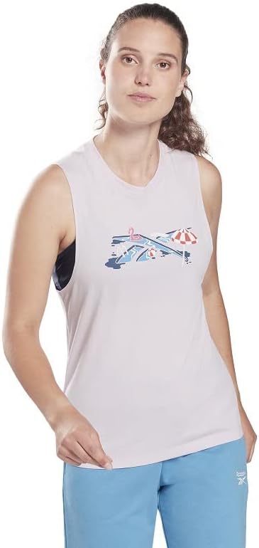 Reebok TE MU Graphic Tank - QUAGLW H51875 Training Tank for Women