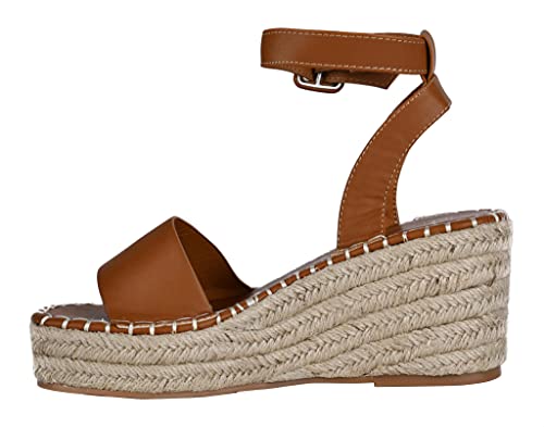 Pixi Faux Leather Open-Toe Wedge Sandals for Women