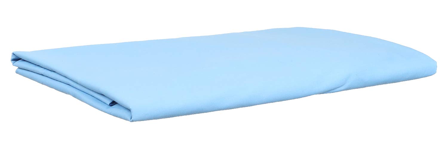 Nice Solid Cotton Bed Sheet, 160 x 200 cm - Sky Blue