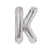 Large Silver Foil Balloon with Letter K Design for Parties and Birthdays - 32 Inch