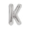 Large Silver Foil Balloon with Letter K Design for Parties and Birthdays - 32 Inch