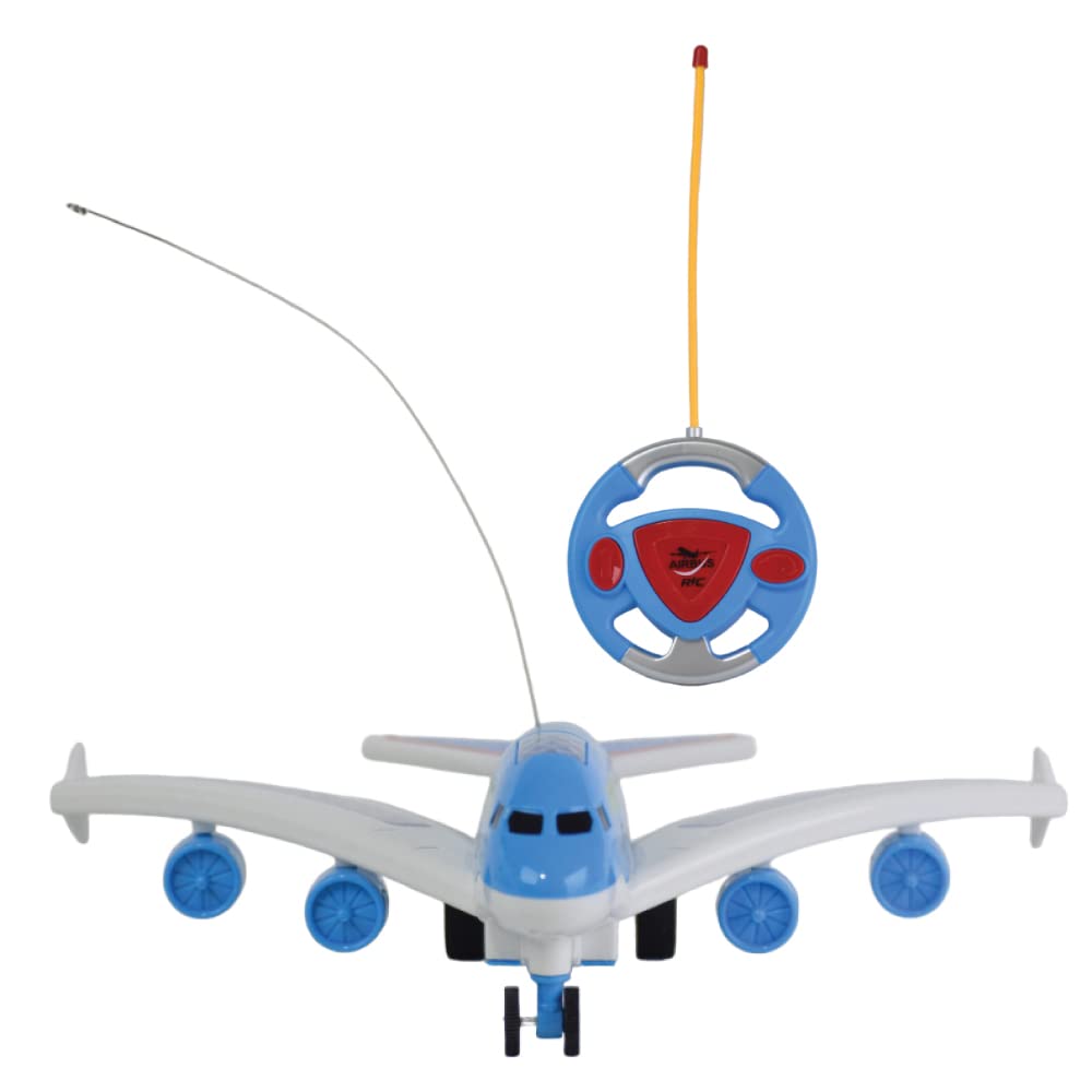 طائرة إيرباص عالية السرعة مع جهاز تحكم عن بعد ونظام موسيقى للأطفال - متعددة الألوان