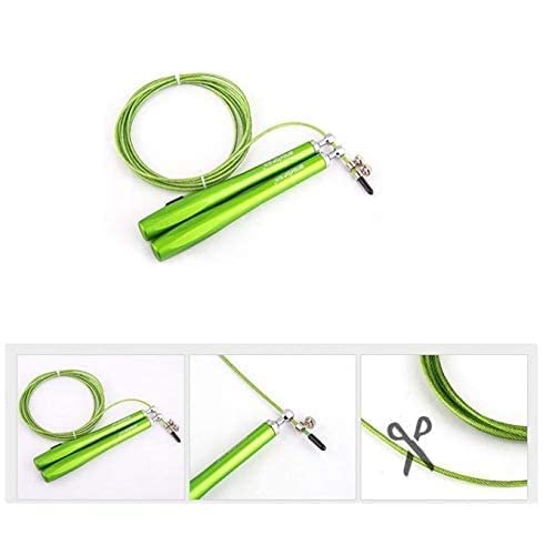 AngTop AT552 - Steel Wire Jump Rope with Aluminium Handles - Green