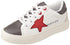 J.B Collection Two-Tone Side Stitched Star Detail Lace-Up Shoes for Girls - White and Grey