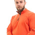 Andora Men's Upper Zipper Full Sleeves Plain Sweatshirt - Orange