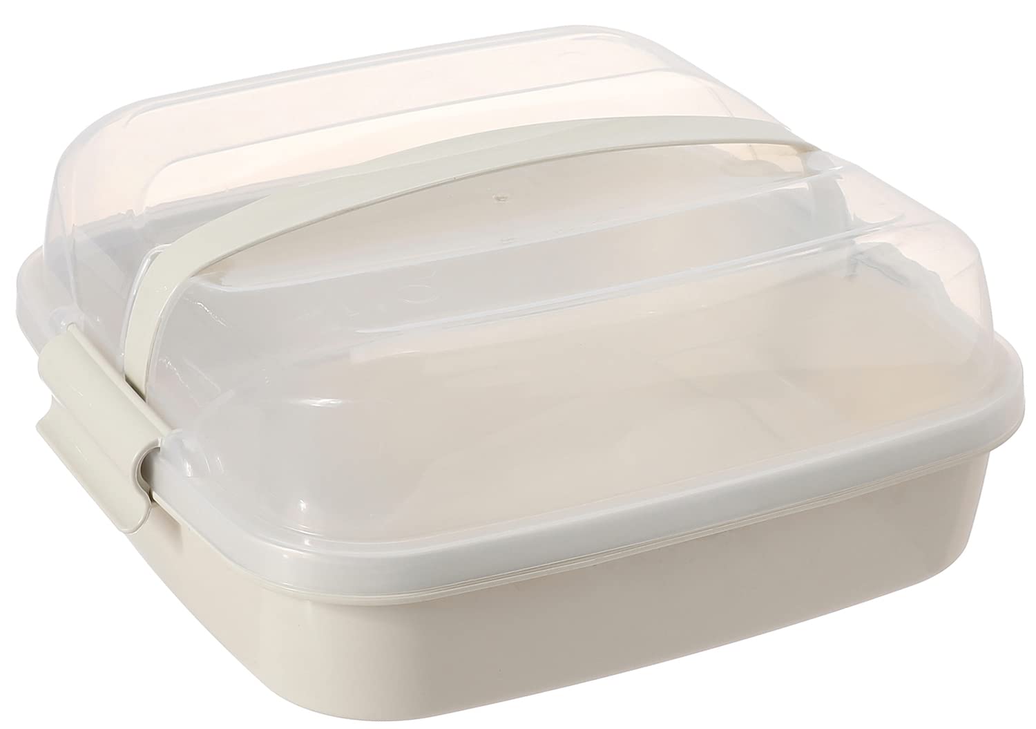 32-Piece Plastic Travel Kit (6 Plates, 6 Forks, 6 Hangers, 6 Knives, 6 Cups, Navigator, Preservation Box) - Cream