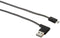 Keendex KX1795 USB 2.0 Male to Micro 5 Pin 90-Degree Male Charging Cable - 1 Meter - Black and White