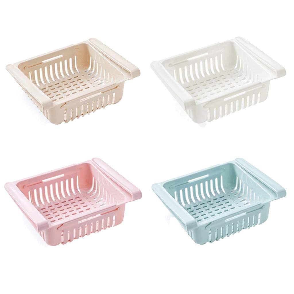 Generic Expandable Plastic Fridge Drawer, 4-Piece Set