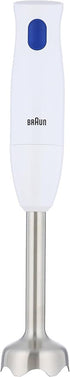 Braun MQ10.202M MultiQuick 1 Hand Blender - Extra Light Purée Stick with Stainless Steel Mixing Base and EasyTwist System, Includes Chopper, Whisk and 600 ml Mixing and Measuring Cup, 450 Watt, White