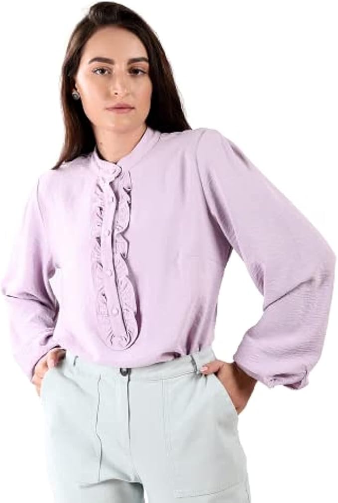 ESLA Long-Sleeved Plain Blouse for Women