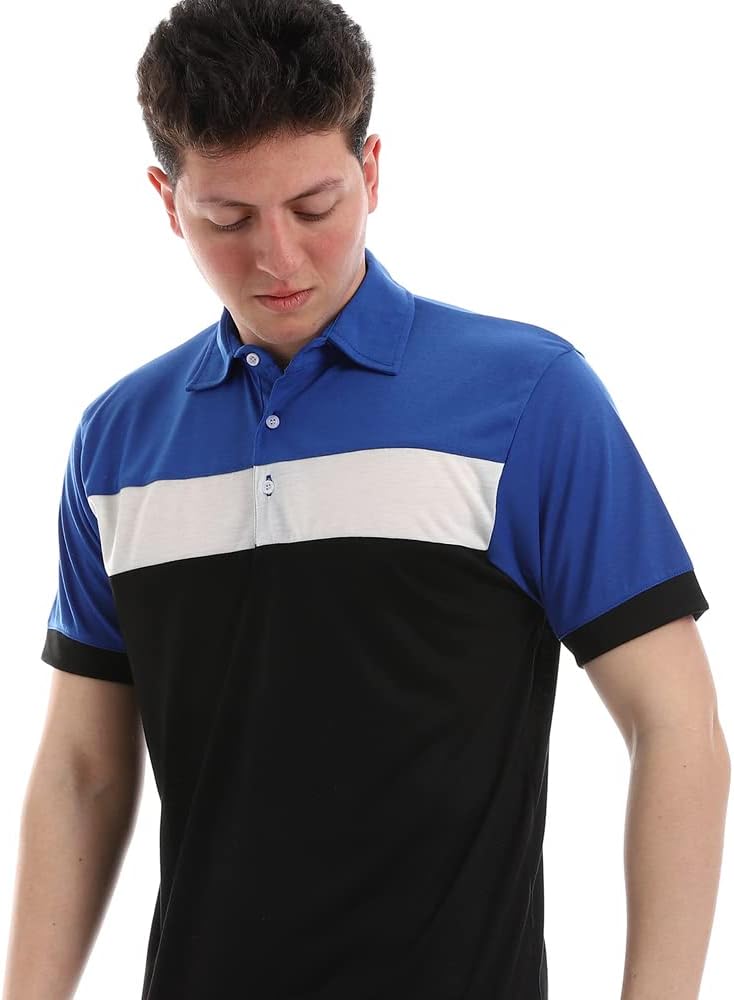 Off Cliff Men's Color Block Polo Shirt