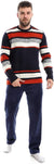 Kady Men's Training Set with Pants and Long Sleeves - Navy, Brick, Off-White, Size XL