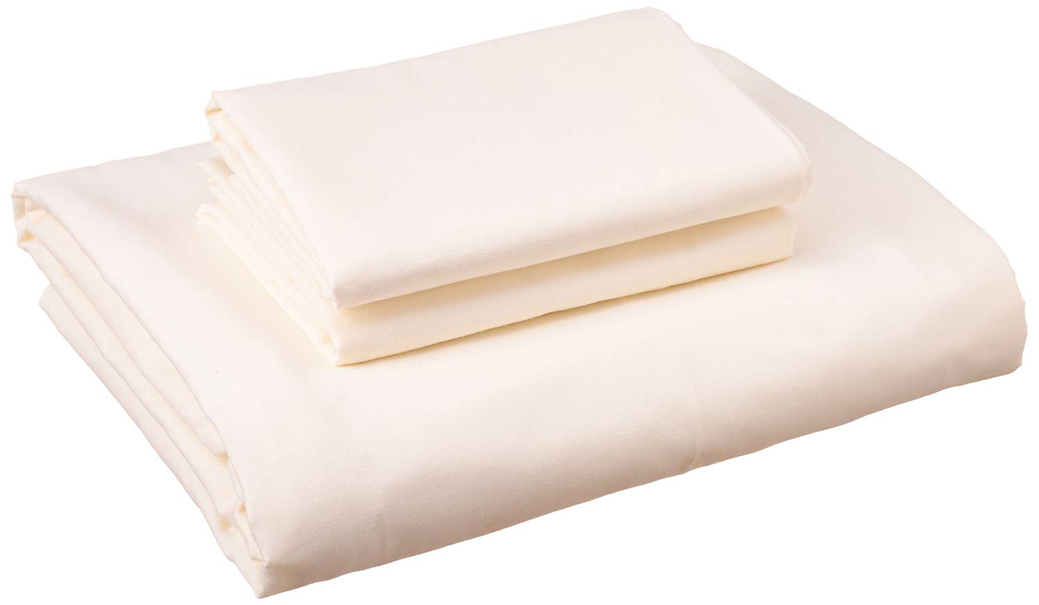 Nice Home Bed Sheet Set - 3 Pieces, 180 x 200 cm - Off White