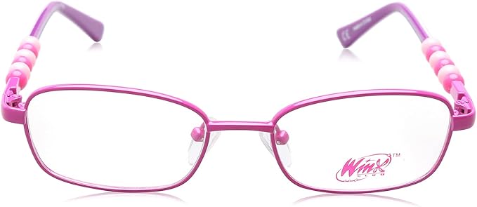 Winx Rectangular Lens Beaded Metal Medical Glasses for Kids