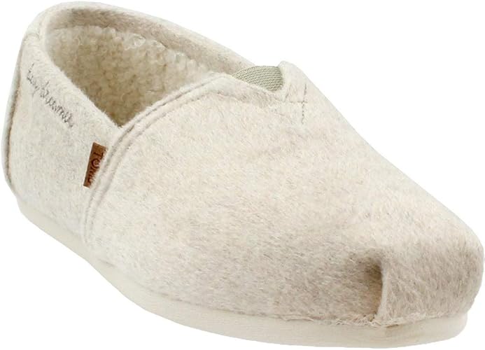 TOMS Stitched Logo Heel Tab Wool Slip-On Shoes For Women