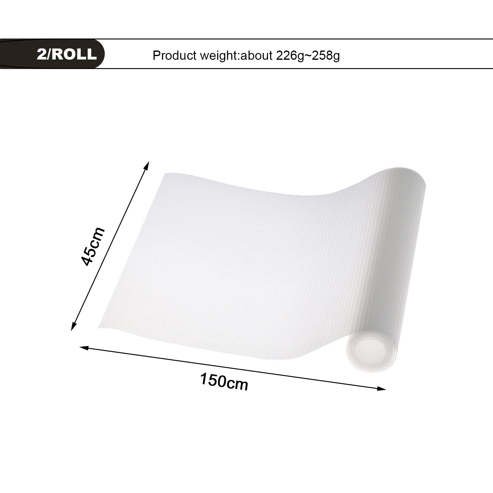 NEUSID 2 Rolls Cupboard Shelf Drawer Liner Mat, Transparent, 30x100cm, XXB-000174