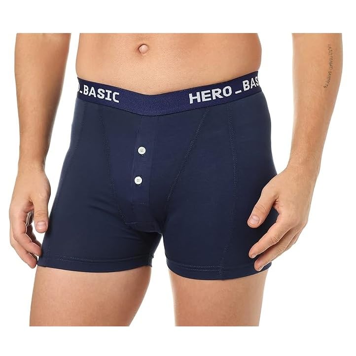 Hero Basic Men's Set of 4 Round Neck T-Shirts + Free Boxer Underwear (Pack of 5)