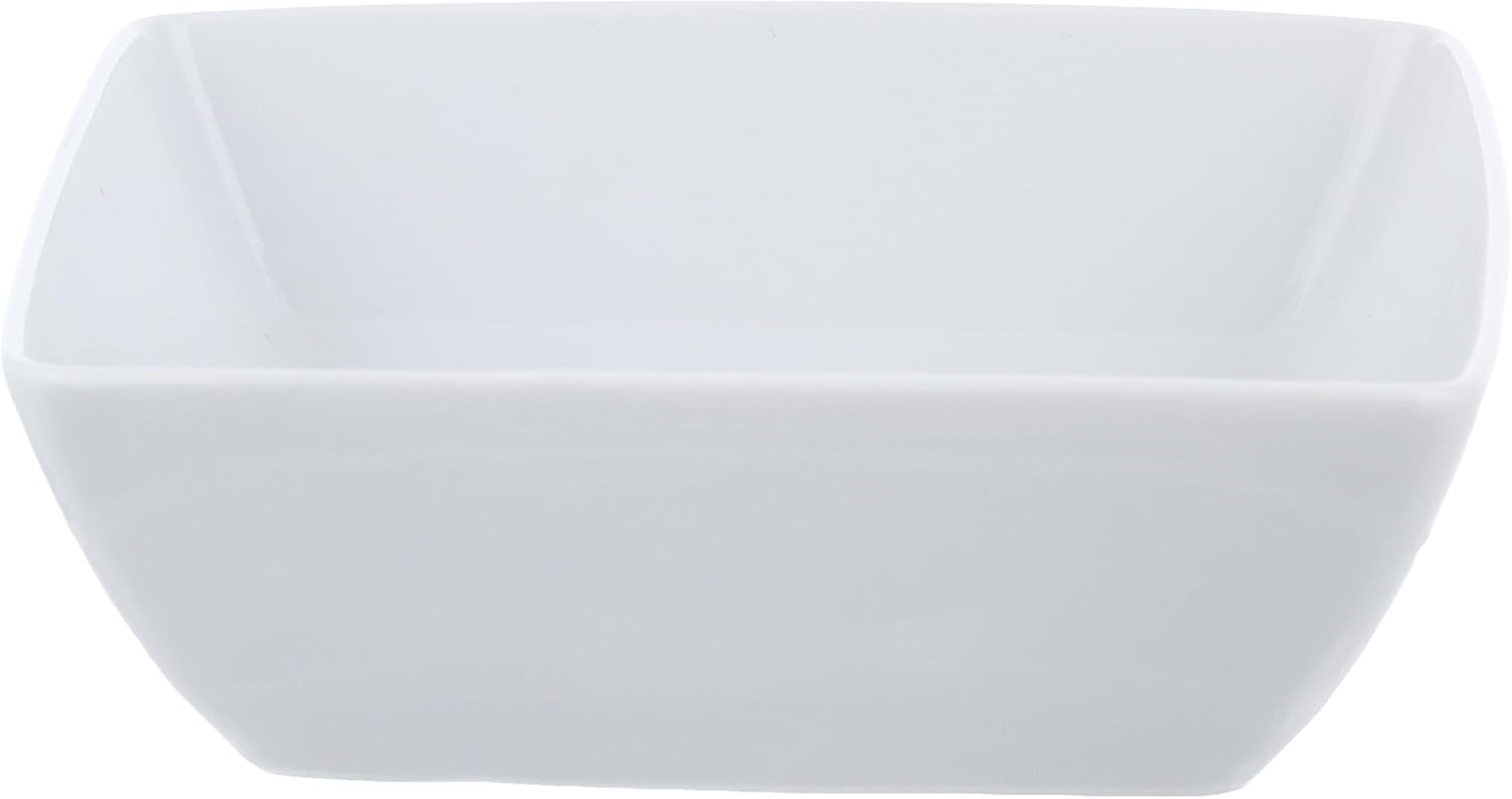 Royal Porcelain Square Sauce Bowl - 12x4 cm, Aura White