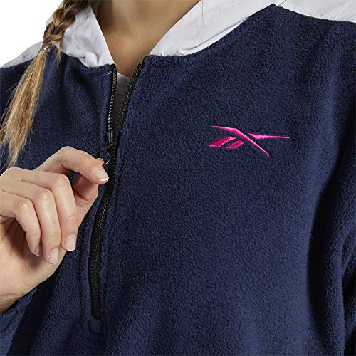 Reebok MYT Contrast Chest Logo Zip-Up Hoodie for Women