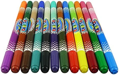 Carioca Bi-Color Twin Nib Felt Tip Pen (Pack of 6)