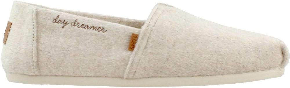 TOMS Stitched Logo Heel Tab Wool Slip-On Shoes For Women