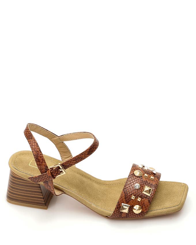 Dejavu Decorative Studs Heeled Sandal