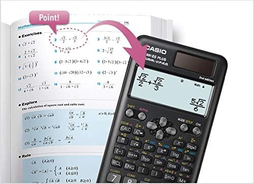 Casio FX-82ESPLUS-2WDTV Digital Calculator - Black