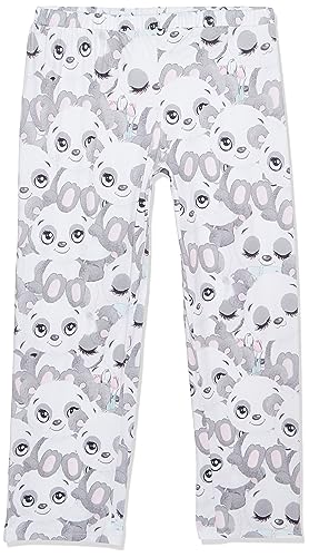 Andora Puppies Allover Pajama Set - White, Rose & Grey - 5XL Regular