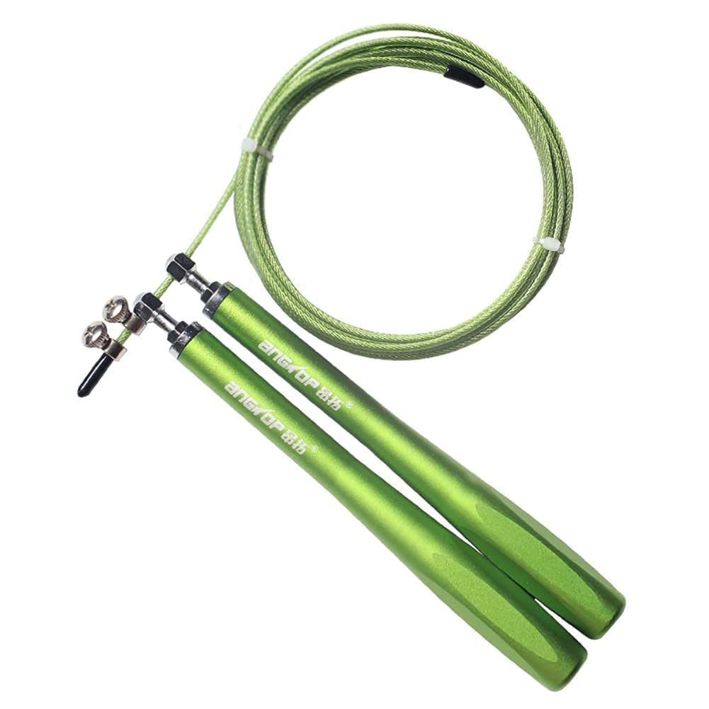 AngTop AT552 - Steel Wire Jump Rope with Aluminium Handles - Green