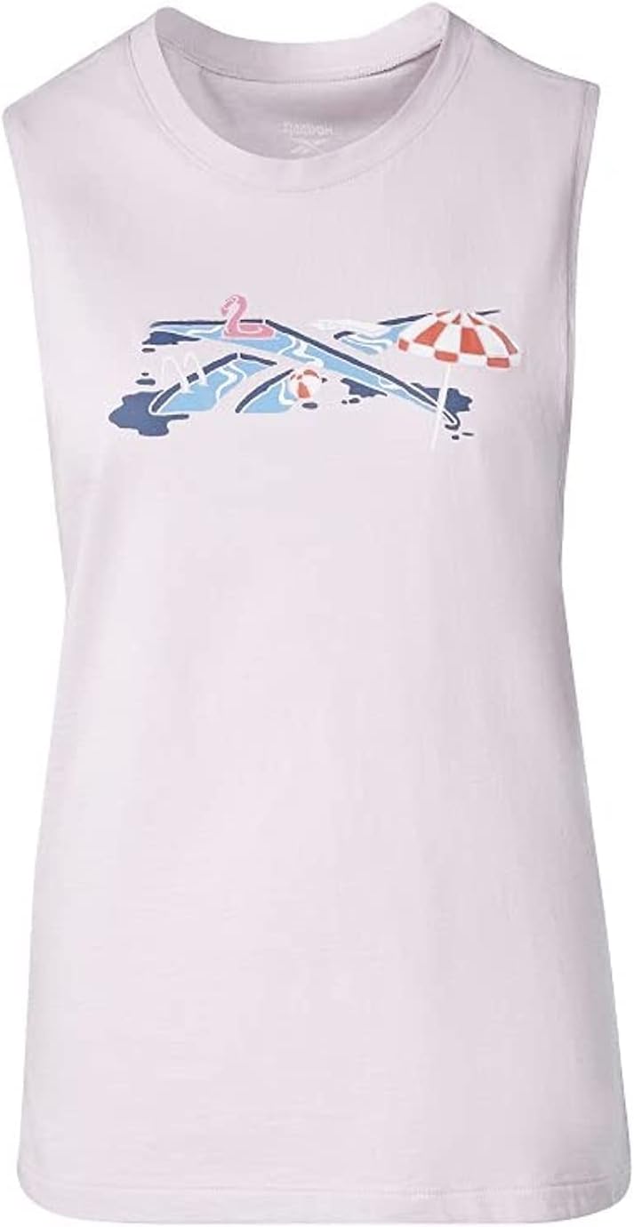 Reebok TE MU Graphic Tank - QUAGLW H51875 Training Tank for Women