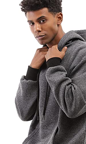 Ravin mens Ravin 96021 Heather Black Hoodie With Kangaroo Pocket Sweatshirt