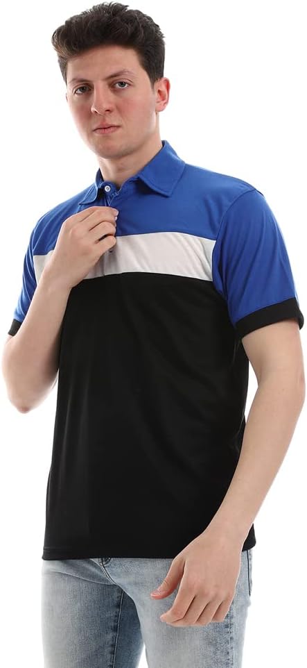 Off Cliff Men's Color Block Polo Shirt