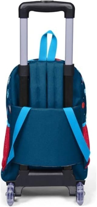 Coral High Kids Three Compartment Squeegee School Backpack - Indigo Red Space Pattern