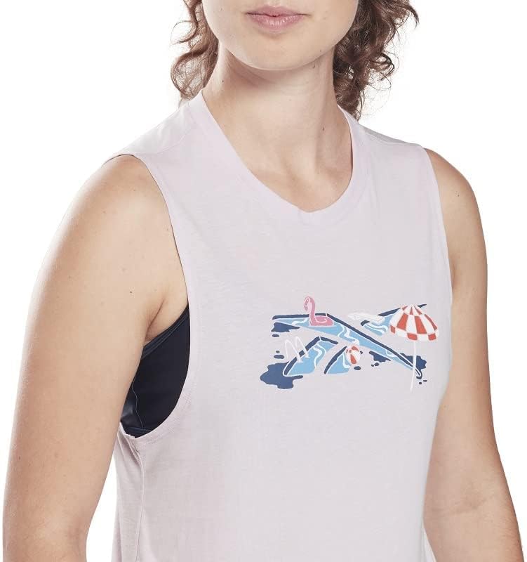 Reebok TE MU Graphic Tank - QUAGLW H51875 Training Tank for Women