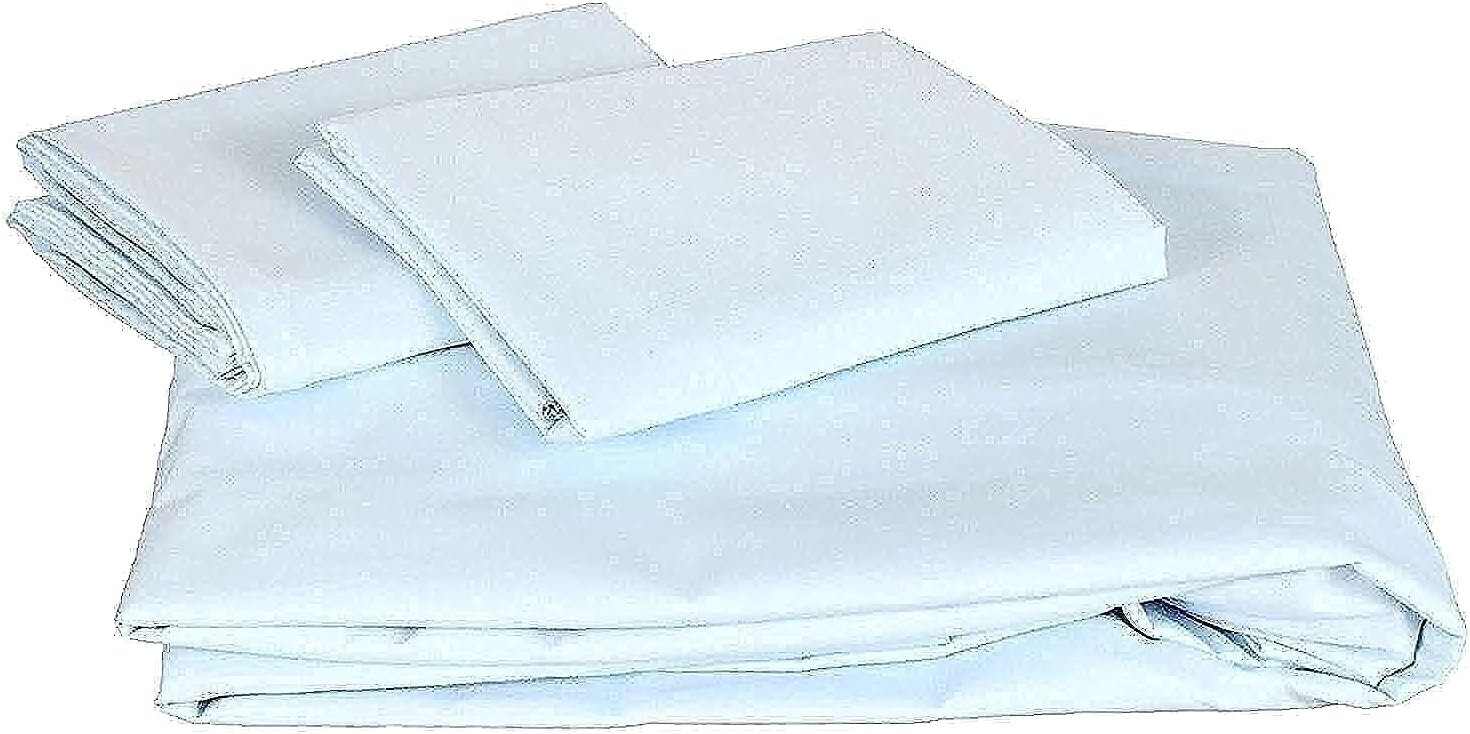 Plain Cotton Bed Sheet Set - 3 Pieces