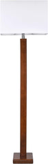 ElRawda Lighting RL-FL-A-018 Modern Dark Wood Floor Lamp for Living Room or Bedroom - White