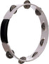 Dadi MT12A Colorful Plastic Tambourine with Metal Jingles - White & Black