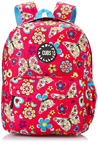 Cubs Polyester Patterned Zip-Around Front-Pocket Unisex School Backpack with Adjustable Shoulder Strap - Multi Color