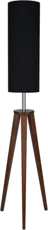 El Rawda RL-FL-A-030 Dark Wood Modern Floor Lamp – Elegant and High-Quality Lighting for Living Room or Bedroom - Black