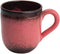 Ellie Home® Large Pottery Mug, Handcrafted Galactic Amphoras Glazed Ceramic Coffee Mug, 400 ml, Glossy Red