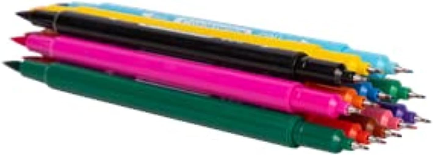 Deli - Double Tip Colored Pencils (Pack of 12) for School and Office, Suitable for Children and Teenagers