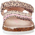 Sprox Leopard-Pattern Velcro-Strap Flat Sandals for Girls