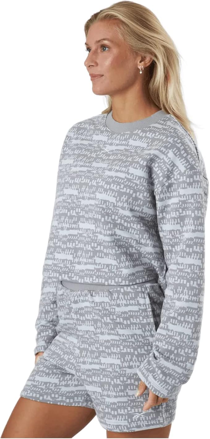 Reebok womens MYT Printed Coverup Sweatshirt